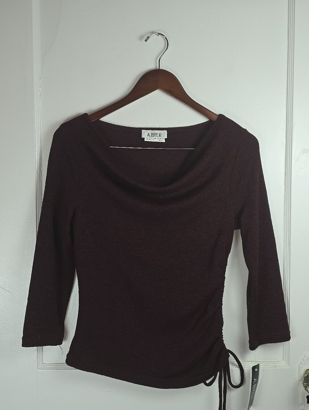 Vintage A. B Byer 90's Y2K Burgundy Knit Fall Top NEW w/ Tags M